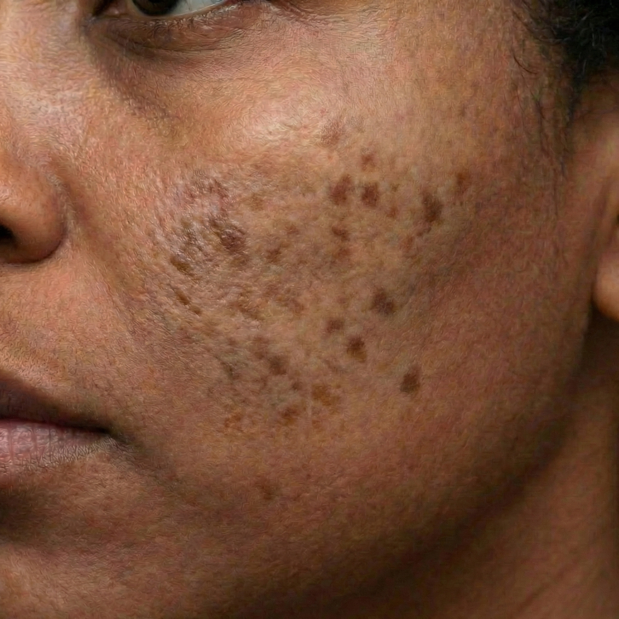 PIH auf dunkler Haut